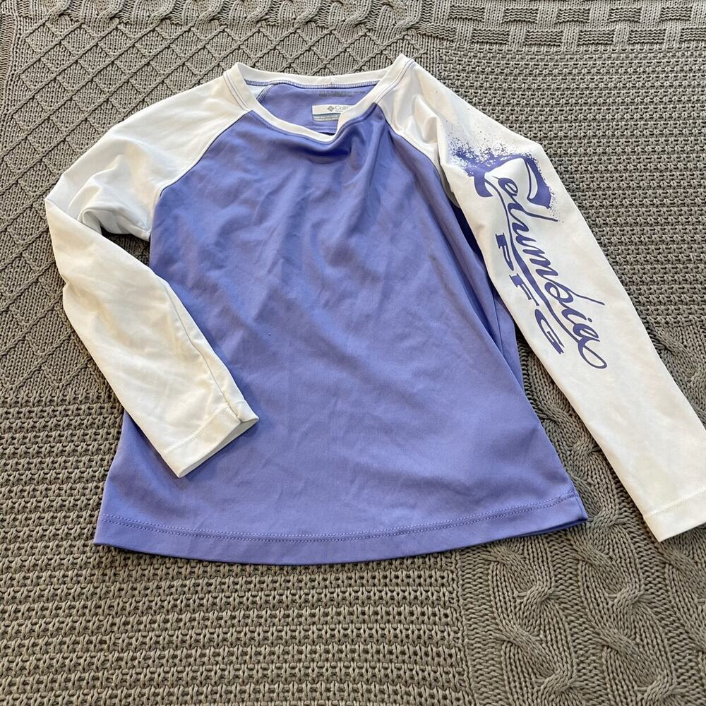 Columbia PFG Long Sleeved Blue Shirt ~ XS {6}